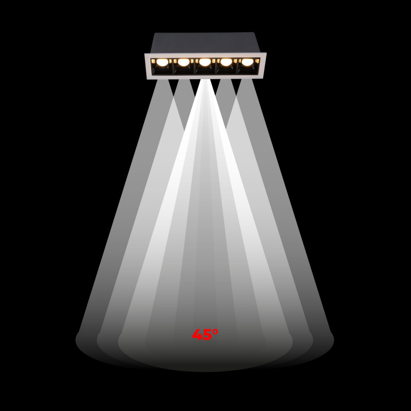 Recessed linear LED downlight - 10W - OSRAM Chip - UGR18