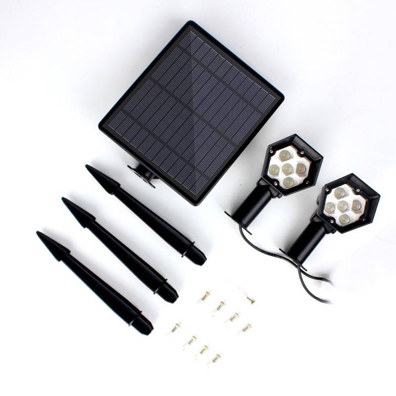Double Outdoor Solar Spotlight 3W IP65