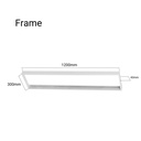 Slim surface LED panel 120X30 cm - Driver Philips - 44W - UGR19 - With mounting KIT