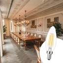 LED candle bulb E14 C35 filament 5W transparent