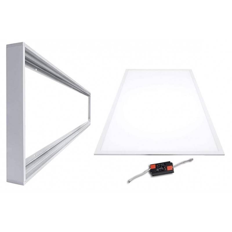 Slim surface LED panel 120X60cm - PHILIPS Driver - 72W - UGR19 - With mounting KIT