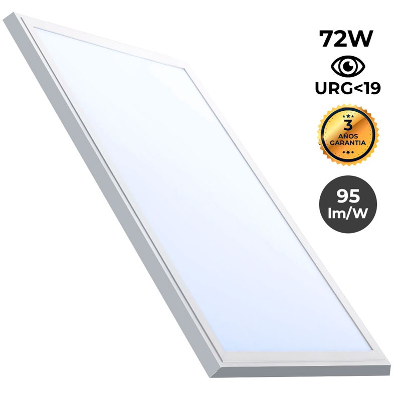 Slim surface LED panel 120X60cm - PHILIPS Driver - 72W - UGR19 - With mounting KIT