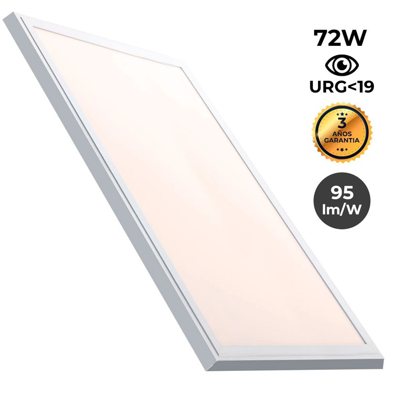 Slim surface LED panel 120X60cm - PHILIPS Driver - 72W - UGR19 - With mounting KIT