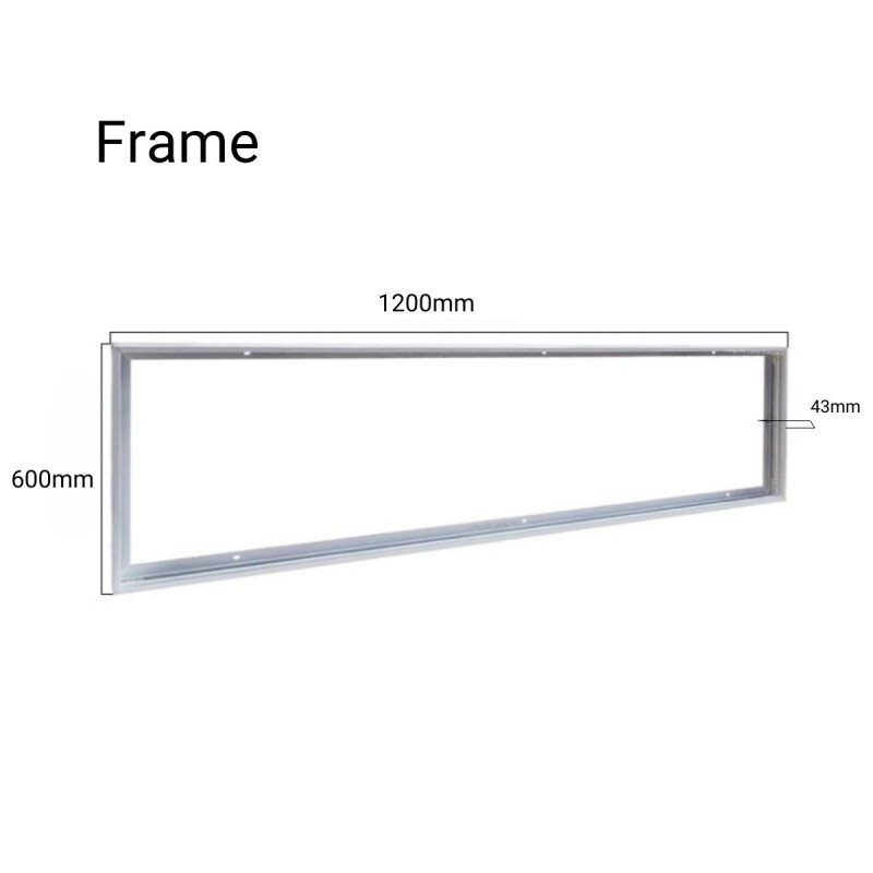 Slim surface LED panel 120X60cm - PHILIPS Driver - 72W - UGR19 - With mounting KIT