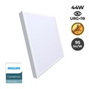 60X60 cm slim surface LED panel - PHILIPS Driver - 44W - UGR19 - with mounting KIT