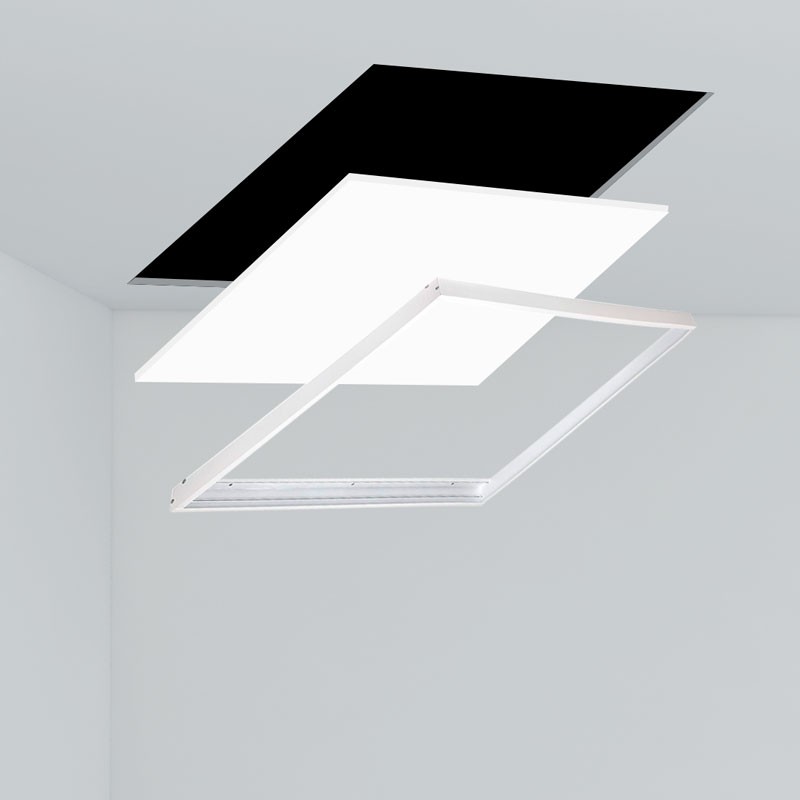 60X60 cm slim surface LED panel - PHILIPS Driver - 44W - UGR19 - with mounting KIT