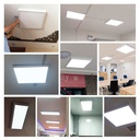60X60 cm slim surface LED panel - PHILIPS Driver - 44W - UGR19 - with mounting KIT