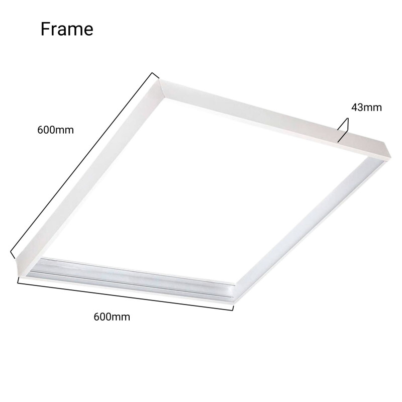 60X60 cm slim surface LED panel - PHILIPS Driver - 44W - UGR19 - with mounting KIT