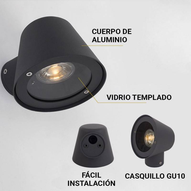 ALBA" LED outdoor wall light - GU10 5W bulb included