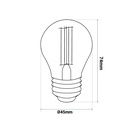 Retro Vintage spherical bulb E27 G45 4W filament bulb