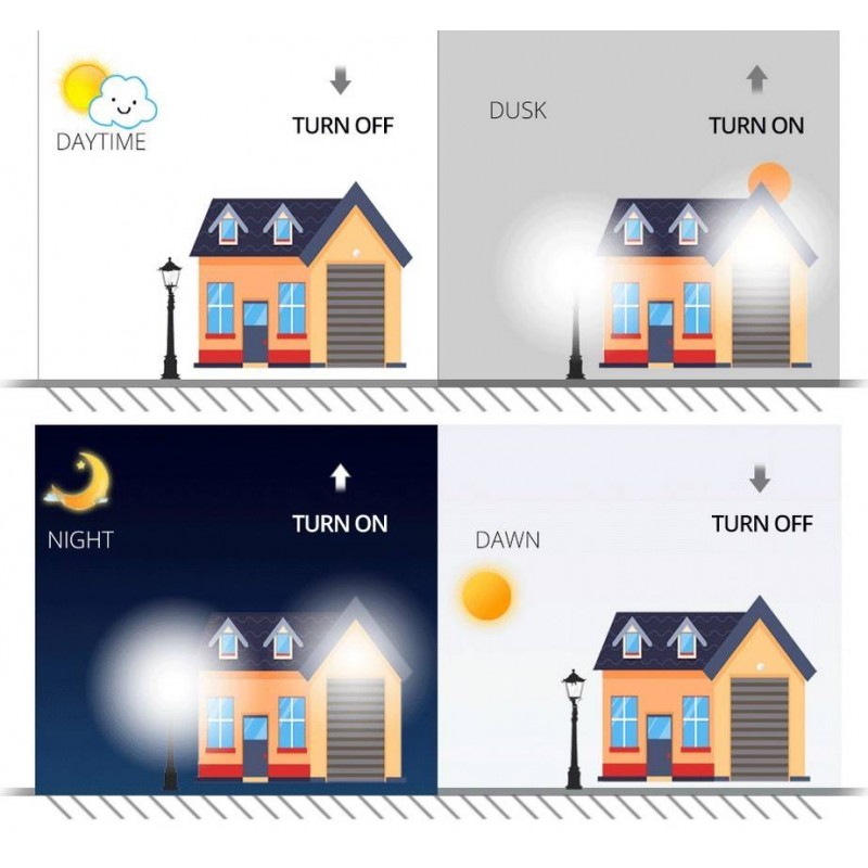 E27 LED bulb with twilight sensor 7W A60