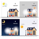 E27 LED bulb with twilight sensor 7W A60