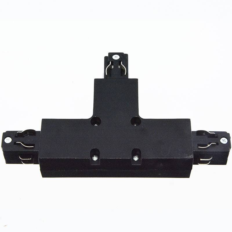 Rigid tee for surface mounted three-phase rail - LEFT