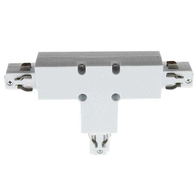 Rigid tee for surface mounted three-phase rail - LEFT
