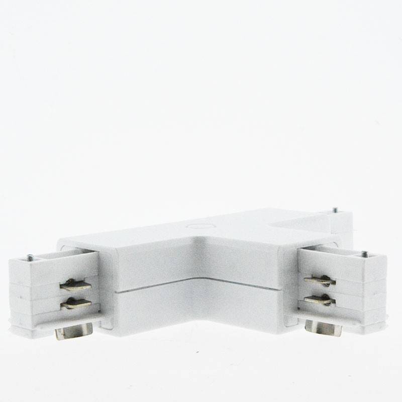 Rigid tee for surface mounted three-phase rail - LEFT