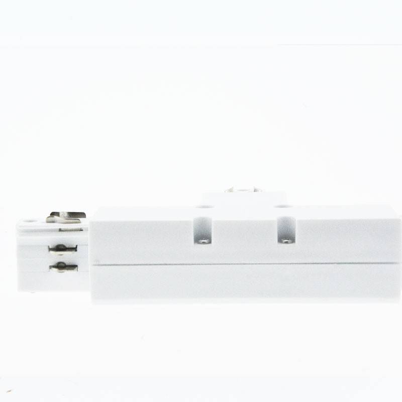 Rigid tee for surface mounted three-phase rail - LEFT