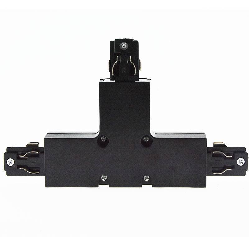 Rigid tee for surface mounted three-phase rail - LEFT