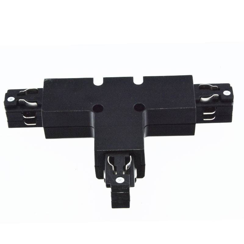 Rigid tee for surface mounted three-phase rail - LEFT