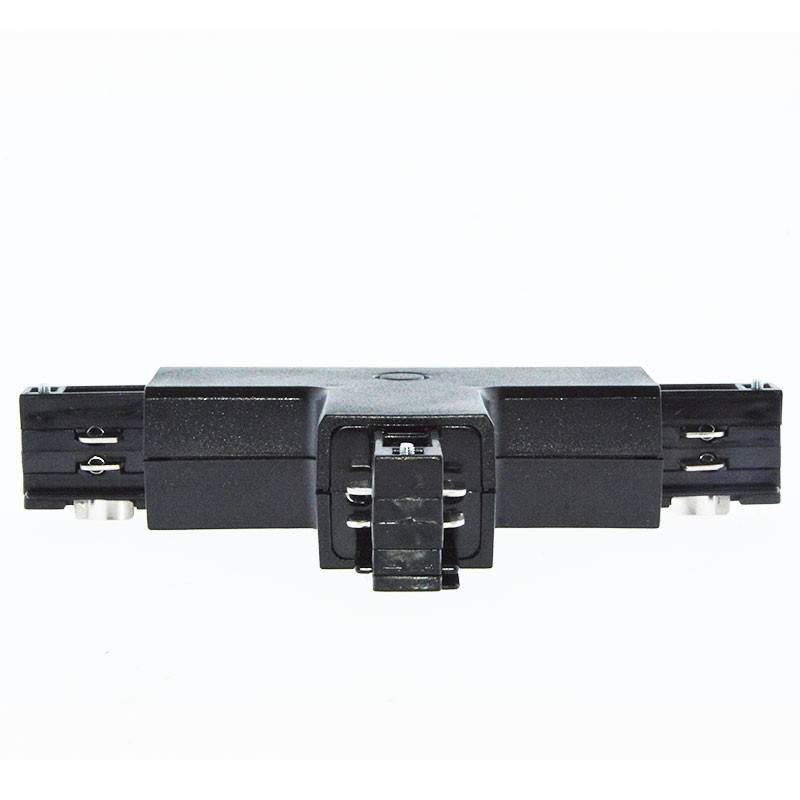 Rigid tee for surface mounted three-phase rail - LEFT