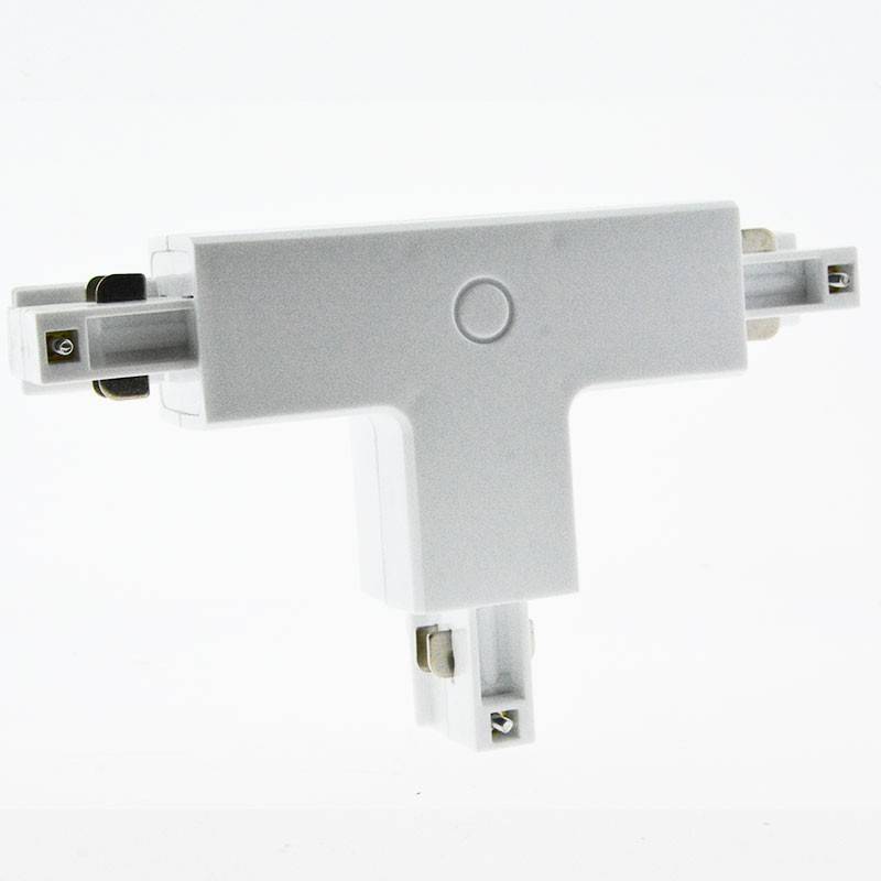 Rigid tee for surface mounted three-phase rail - LEFT