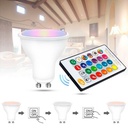 GU10 RGBW 5W LED Bulb GU10 RGBW 5W with remote control