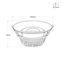 Downlight LED special for fruits and vegetables - 44W - Driver Philips - Cut Ø210 mm