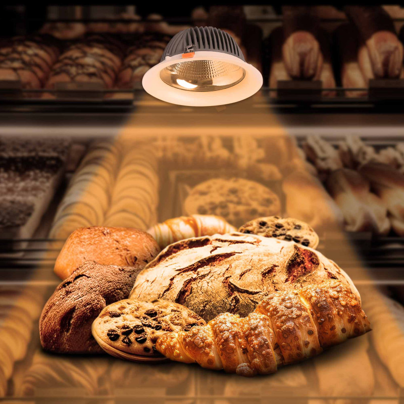 Special LED downlight for bakery - 44W - Driver Philips - Cut Ø210 mm