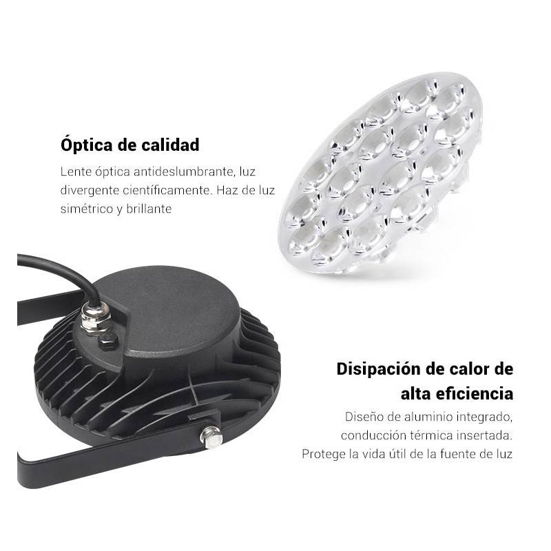 LED garden spotlight with spike 15W RGB+CCT RF/WiFi control : Mi Light