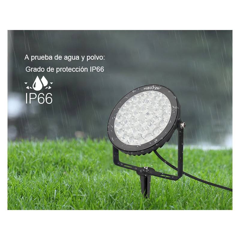 LED garden spotlight with spike 15W RGB+CCT RF/WiFi control : Mi Light