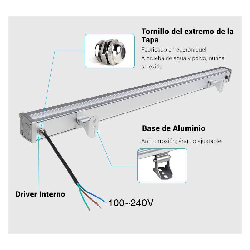 LED Wall Washer RGB+CCT 48W RF/WiFi control : Mi Light