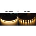 24V DC COB LED Strip - 12W/m - 10mm - IP20 - 10 meters roll - Cut every 5cm
