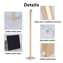 Wooden floor lamp "FLOAK" 24W dimmable