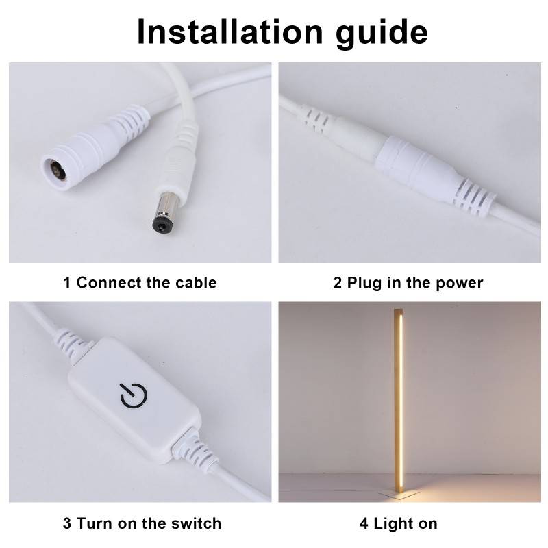 Wooden floor lamp "FLOAK" 24W dimmable