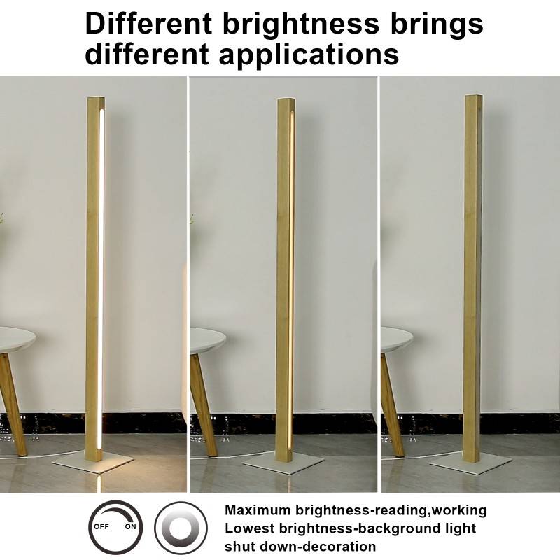 Wooden floor lamp "FLOAK" 24W dimmable