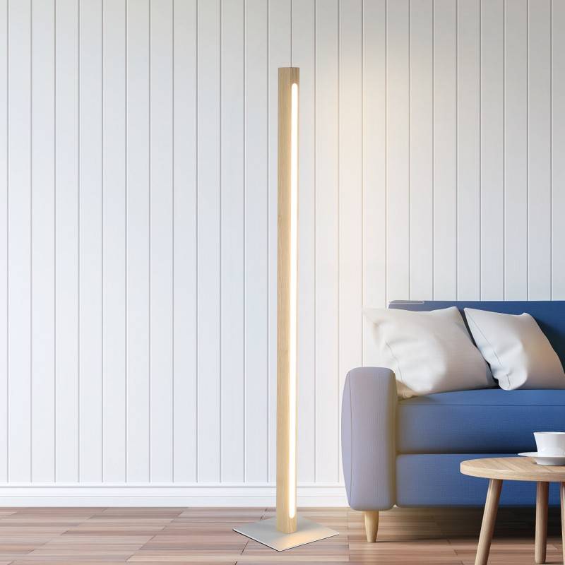 Wooden floor lamp "FLOAK" 24W dimmable