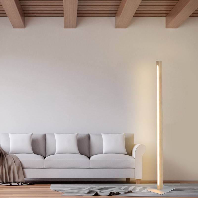 Wooden floor lamp "FLOAK" 24W dimmable