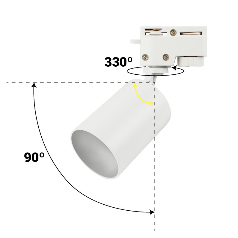 LED Track Spotlight Single Phase GU10 Orientable