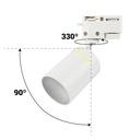 LED Track Spotlight Single Phase GU10 Orientable
