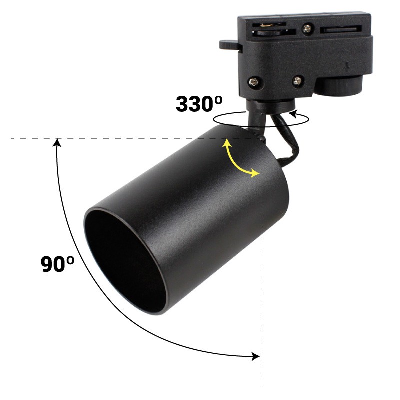 LED Track Spotlight Single Phase GU10 Orientable