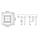 160º square PIR wall-mounted motion sensor