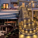 Kit of 6 staircase lights 0.8W RGB 12V-DC Ø24x38.5mm