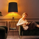 Tripod Floor Lamp with Table "Madison".