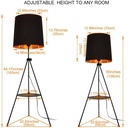 Tripod Floor Lamp with Table "Madison".