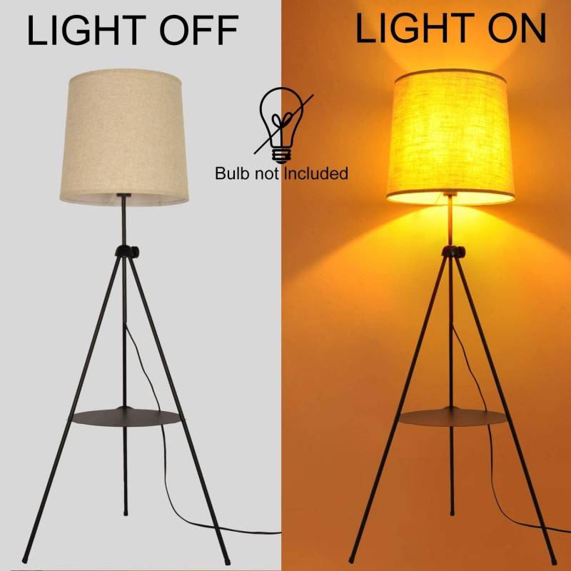 Tripod Floor Lamp with Table "Madison".
