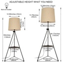 Tripod Floor Lamp with Table "Madison".