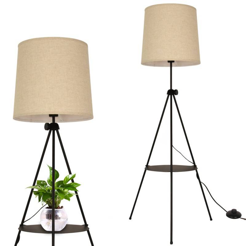 Tripod Floor Lamp with Table "Madison".