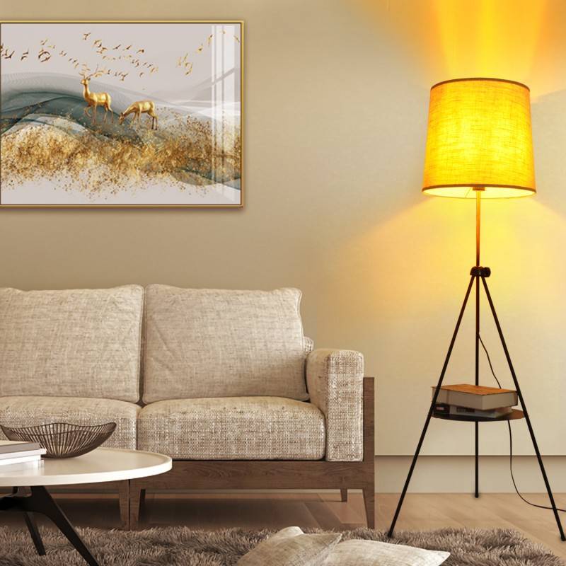 Tripod Floor Lamp with Table "Madison".
