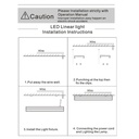 Suspended / surface mounted linear LED luminaire 40W - Slim - 120cm - 3100lm