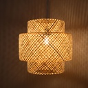 Wicker pendant lamp "Onna".