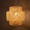 Wicker pendant lamp "Onna".
